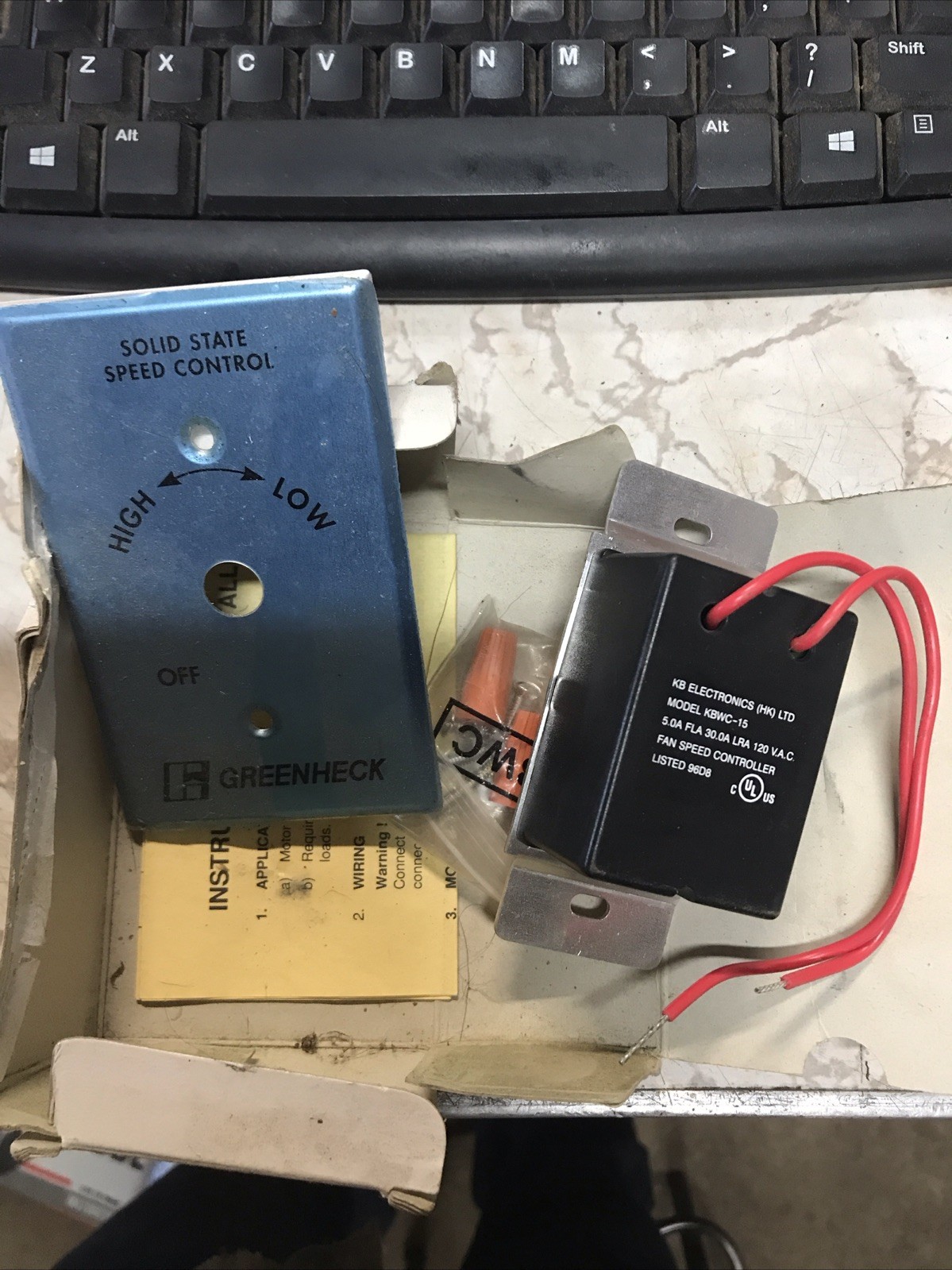 GREENHECK KBWC-15K / KBWC15K (NEW IN BOX) -NO KNOB