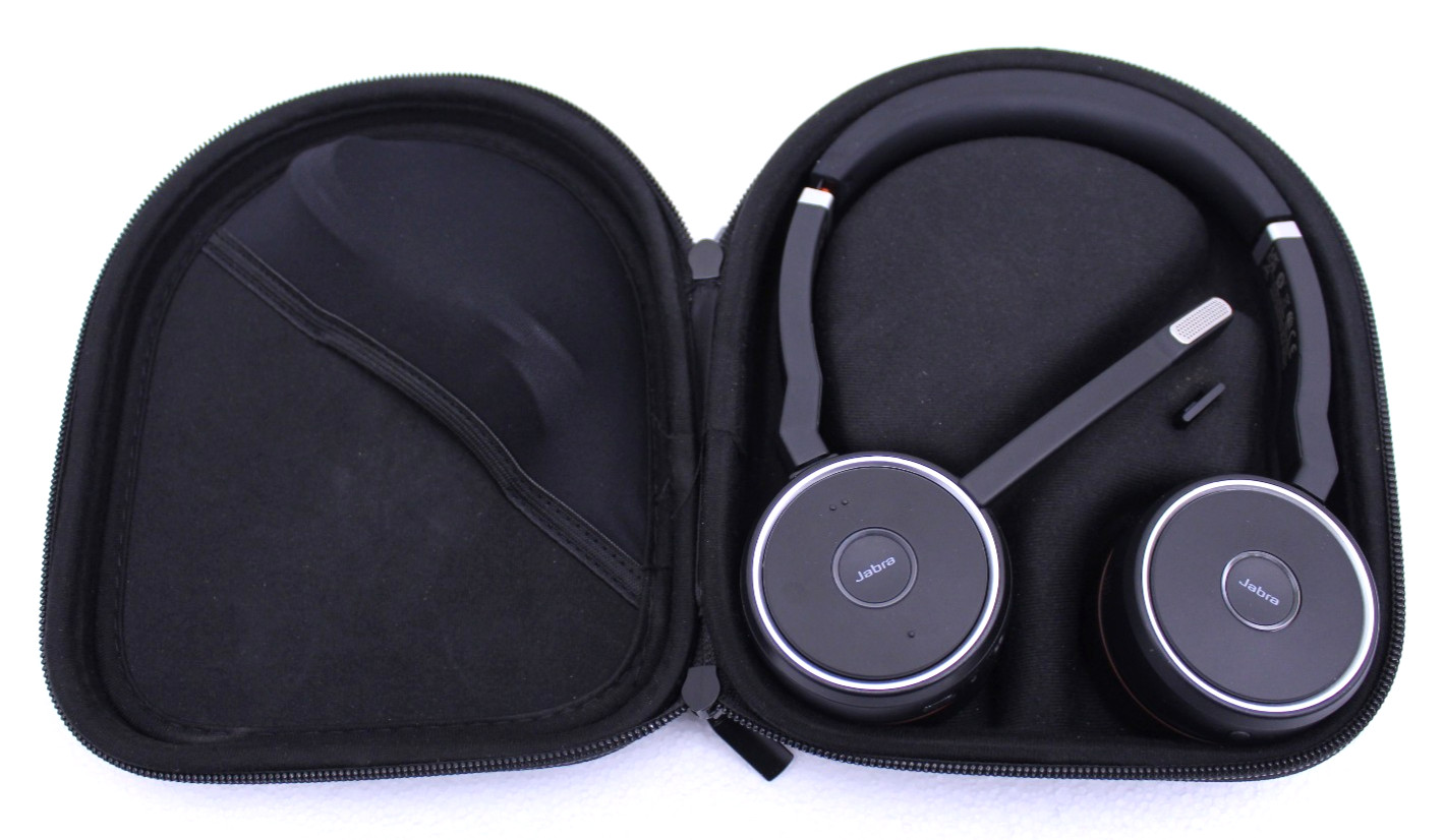 Jabra Evolve 75 Wireless Bluetooth Headset HSC040W w/ Dock, Dongle, USB & Case