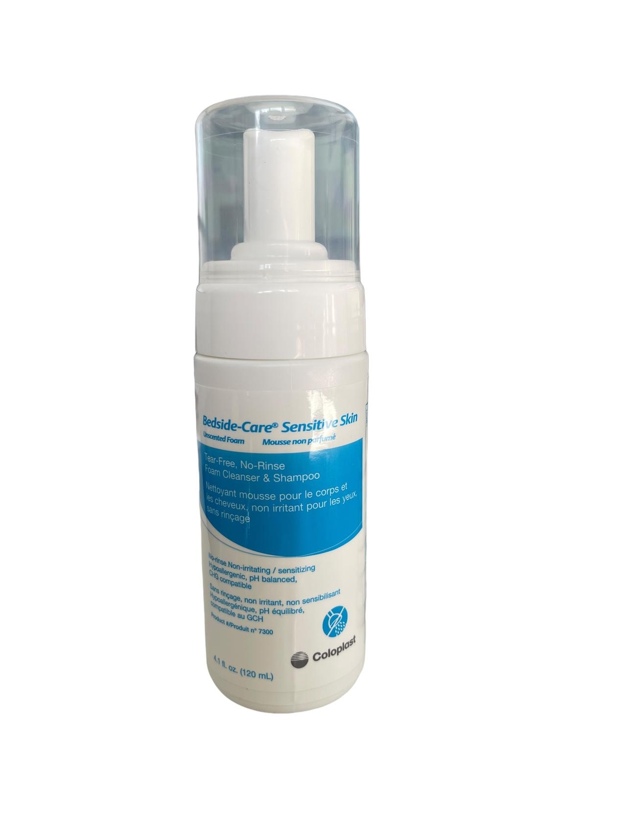 Coloplast Bedside Care No Rinse Foam Cleanser Shampoo Sensitive Skin 4.1oz