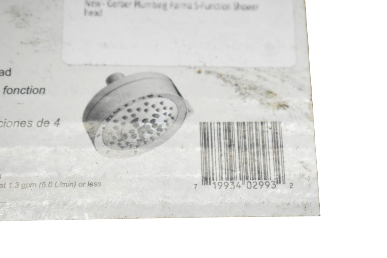 Gerber D460064 Parma 5-Function Showerhead Chrome 4 1/2 In Round 1.75 GPM