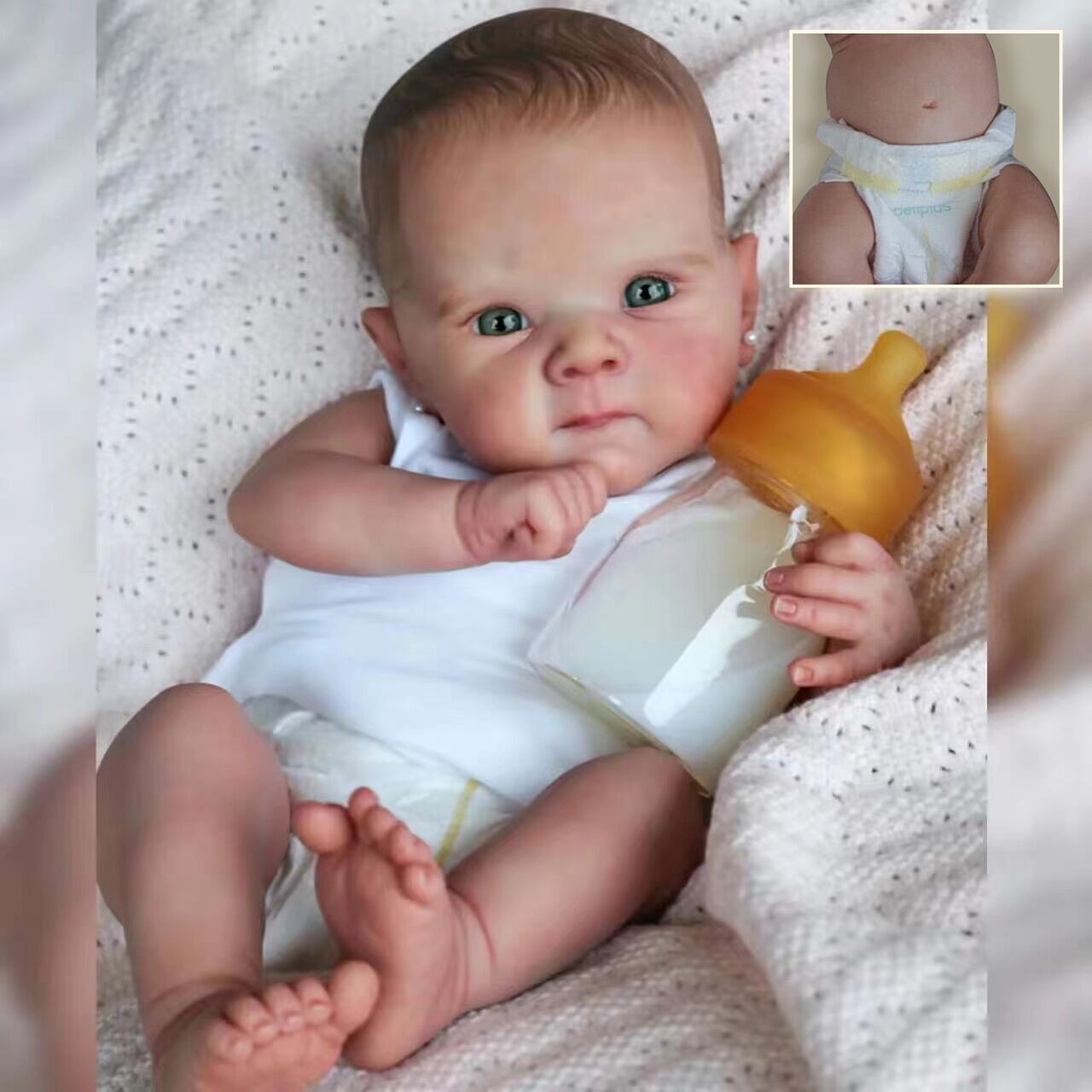 Full Silicone Body Reborn Baby Girl Doll That Look Real Newborn Babys Bettie 18"