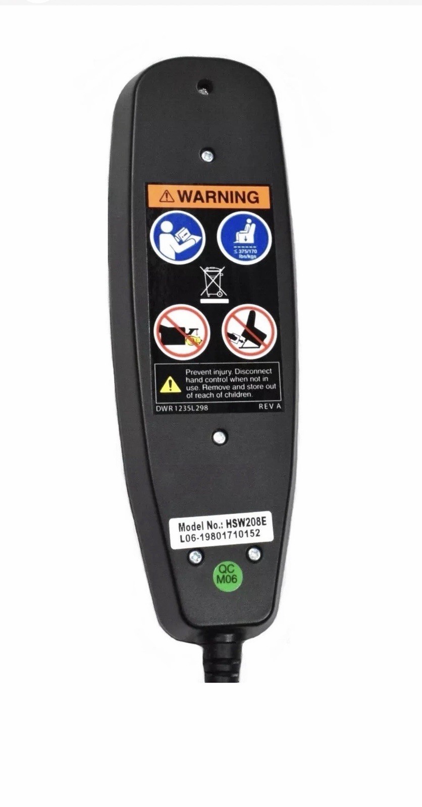 Pride Mobility HSW208E Lift Chair 6-Button Infinite Hand Control
