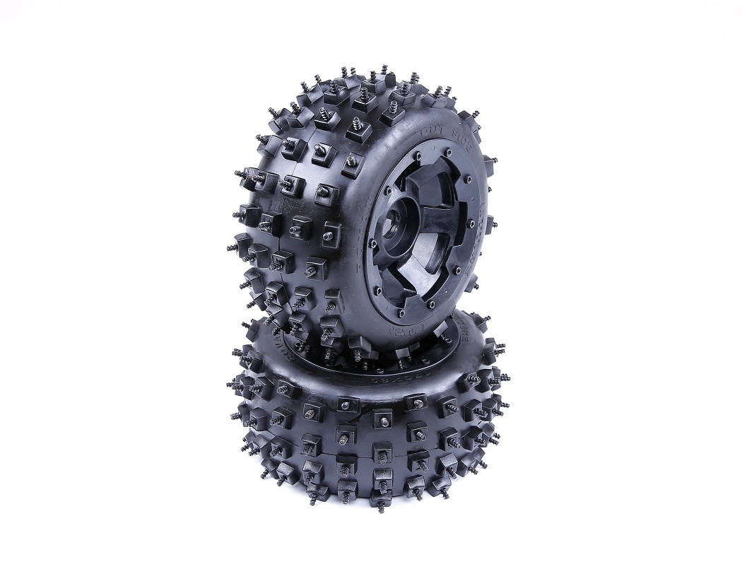 Rear Studded tyres 2PCS 24mm fit for 1/5 Hpi Baja 5B RC CAR 170x80mm