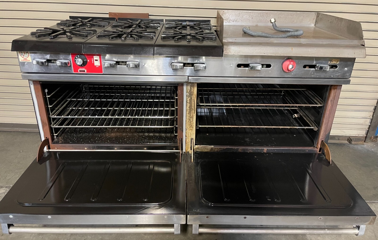 Vulcan 6 Burner 1 Flat Grill and 2 Full Size Ovens