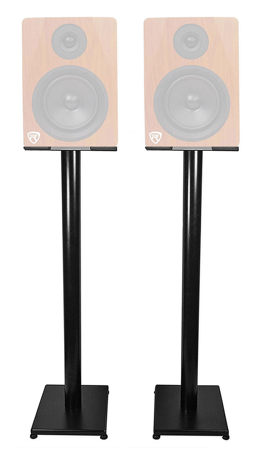 Rockville 37” Black Steel Studio Monitor Speaker Stands For Rockville APM6C