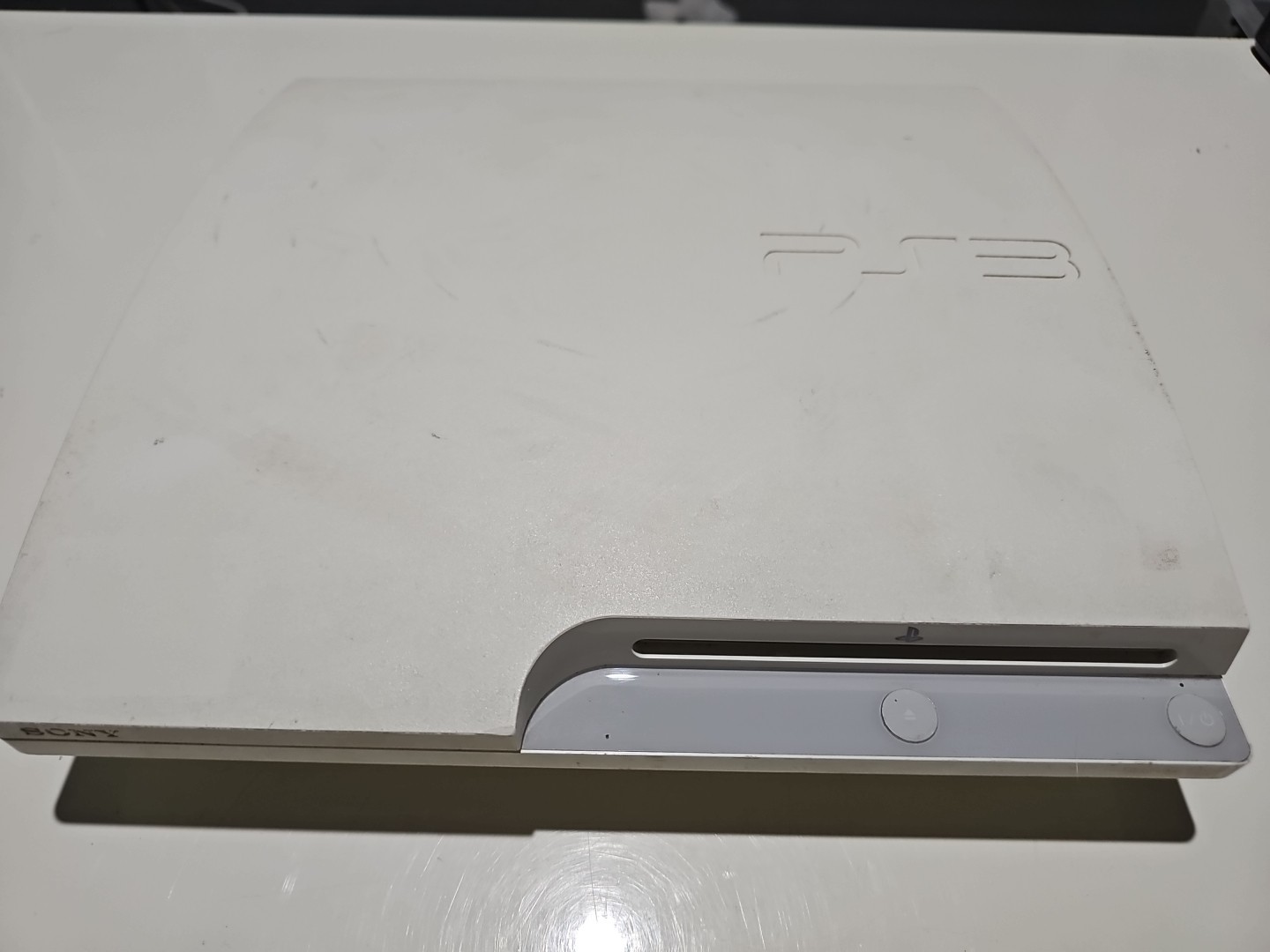 Sony White PlayStation 3 Slim 160GB Console Bundle PS3 Cords 2 Controllers