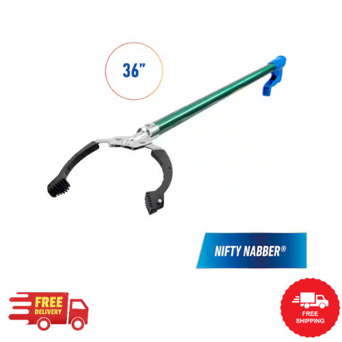 Heavy Duty 36 In Trash Picker Grabber Magnetic Stick Long Handled Reaching Tool