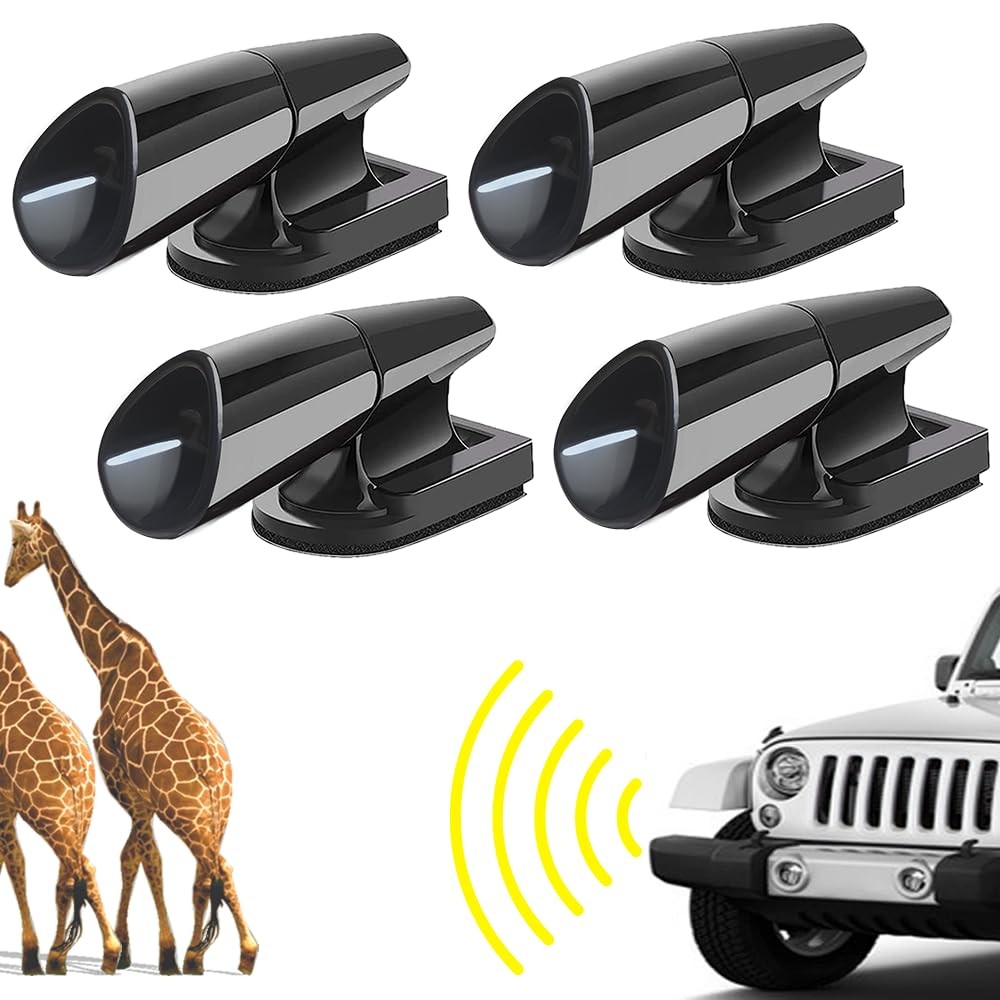 4pc Deer Warning Whistles Ultrasonic Wind Animal Deterrent For Cars Trucks SUVs
