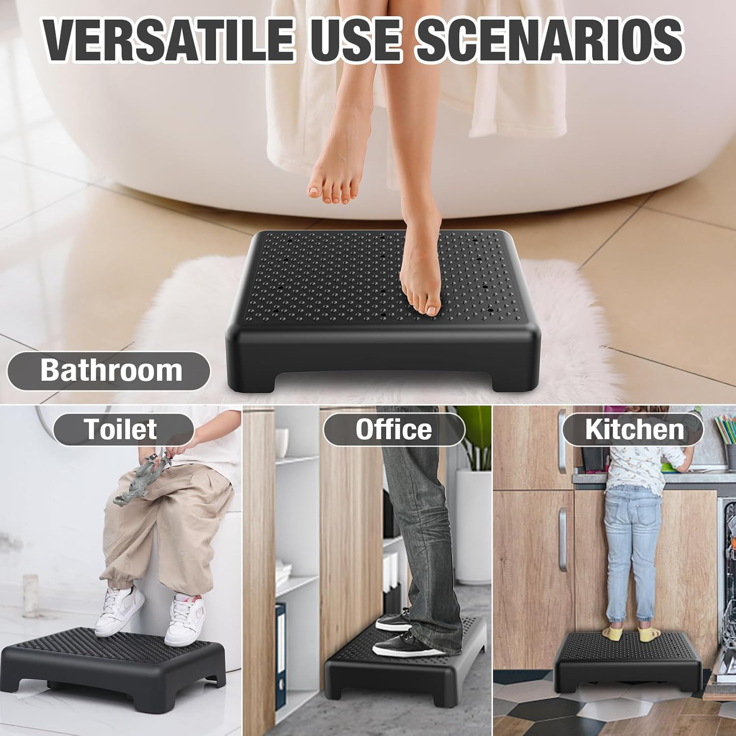 Mobility Step Stool for Adults & Seniors - Non-Slip Platform Indoor