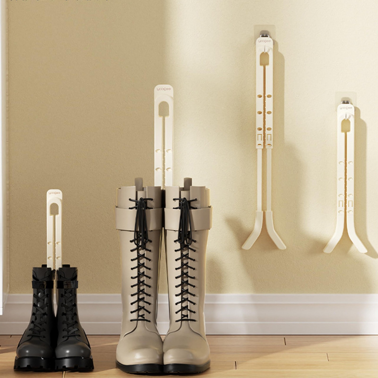 Stretchable Boot Shaper, Folding Boot Holder, Adjustable Boot Stand for Short...