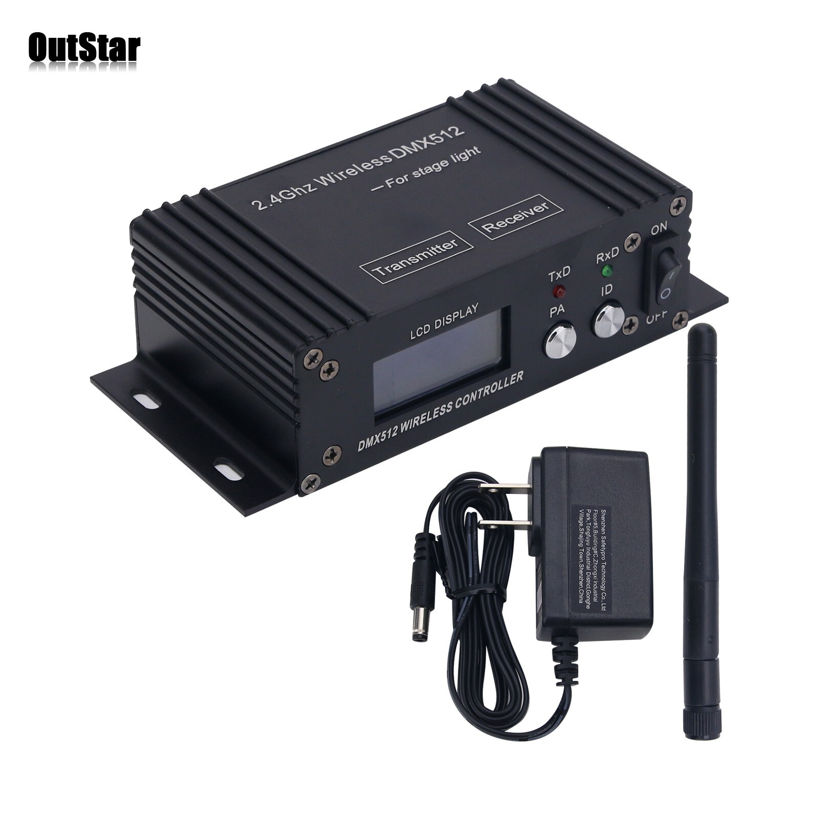 2.4GHz Wireless Transceiver DMX512 Controller Transmitter and Receiver in One ot