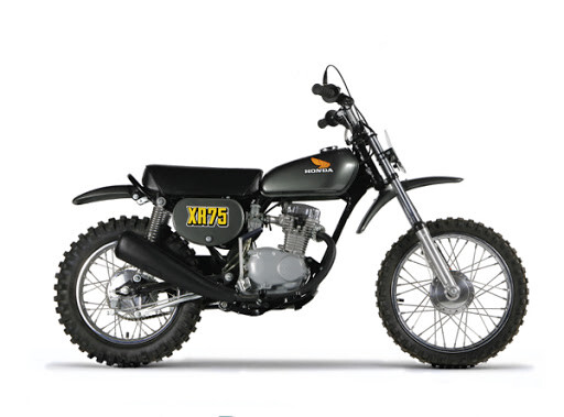 LICENSED HONDA VINTAGE 1974 XR75 tank wing & side panel decal sticker set AHRMA
