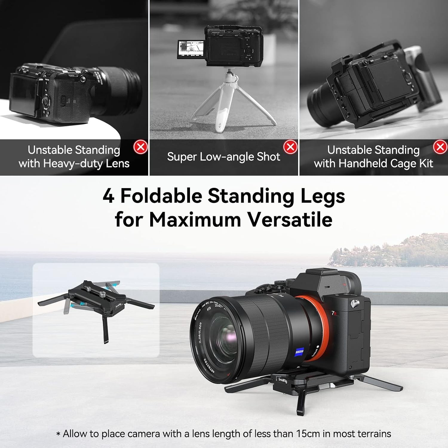 Lightweight Camera Quadruped Support Plate - 44.1lb Load