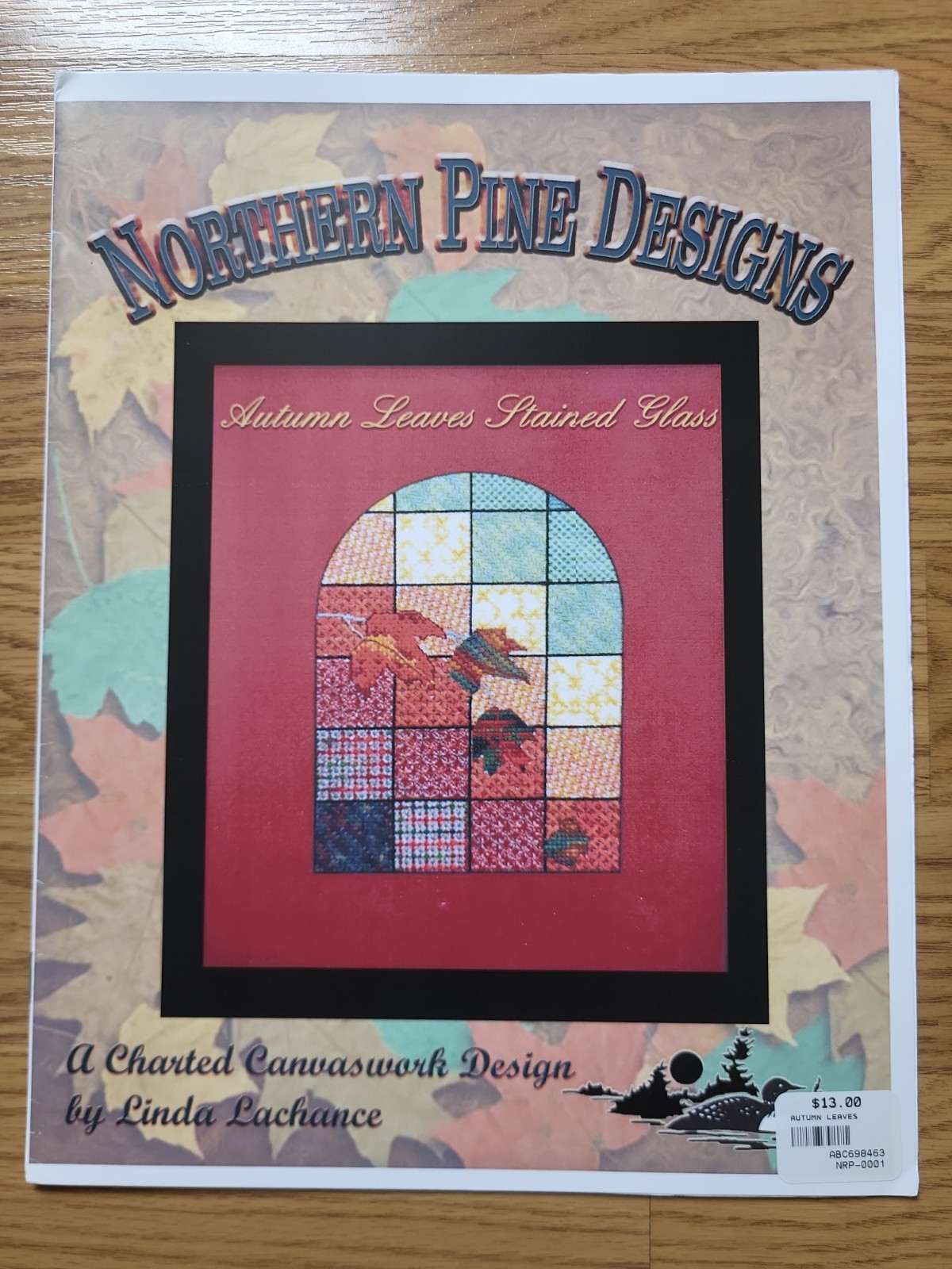 Northern Pine Designs Charted Canvaswork Chart ONLY Autumn Leaves Stained Glass