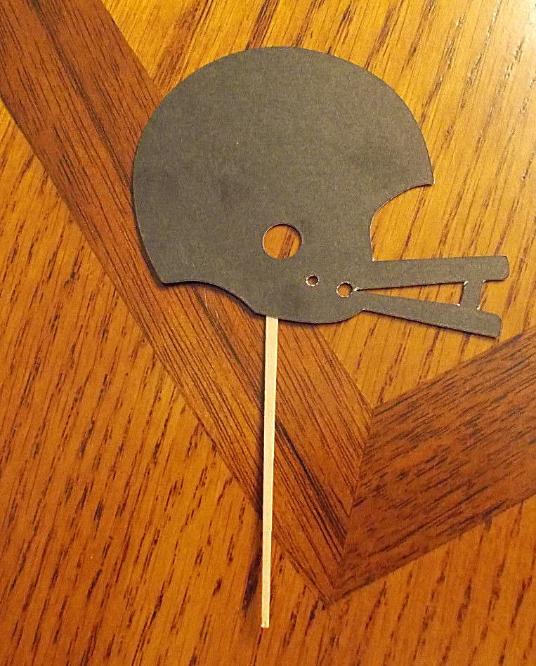 Lot of 12 Football Helmet Cupcake Toppers!