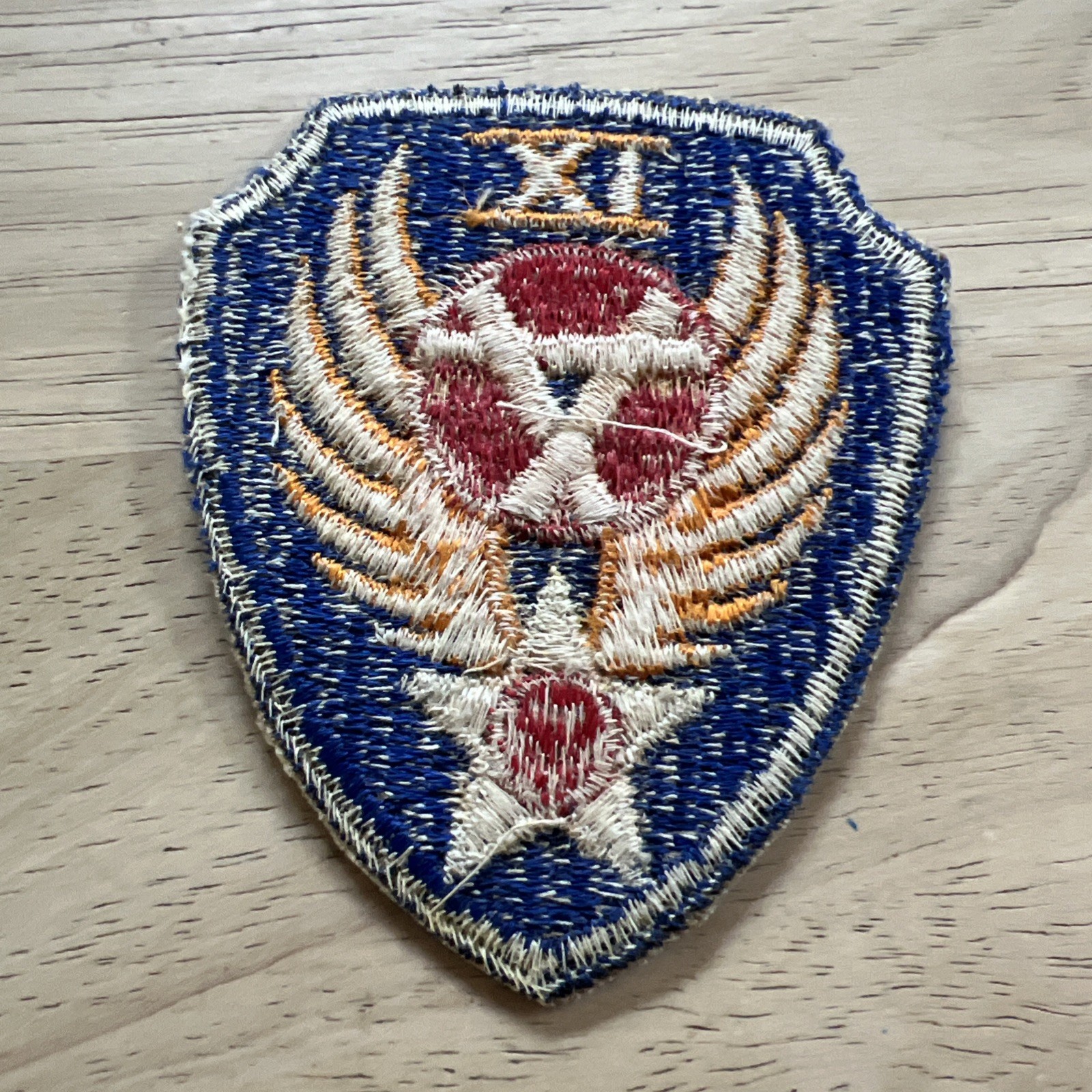 WW2 US Army Air Force 9th Engineer Command Cut Edge SSI Patch AAF No Glow