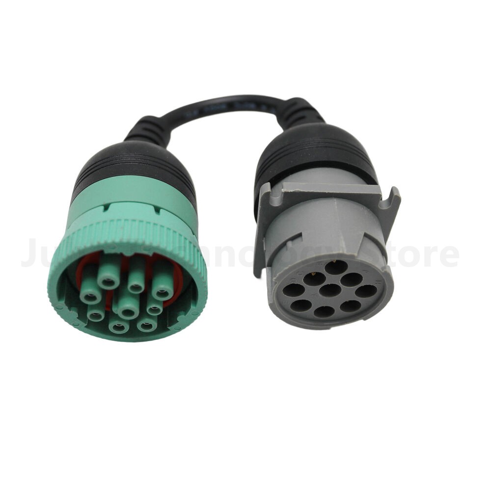 9-pin Green to 9-pin Grey for Caterpillar Service  Cable Cummins Adapter