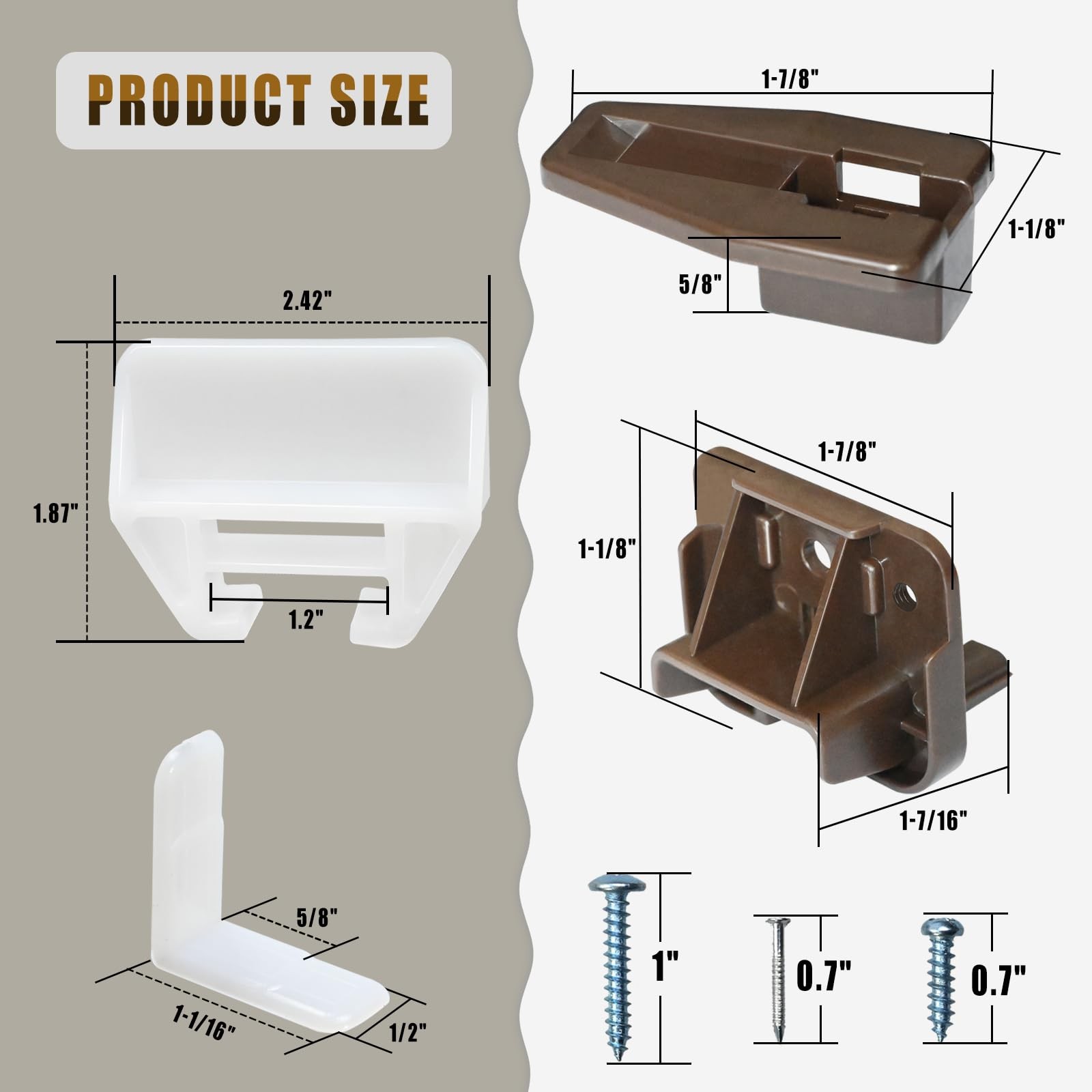 1 Set Track Guide and Glides Replacement, Drawer Track Guide kit Compatible w