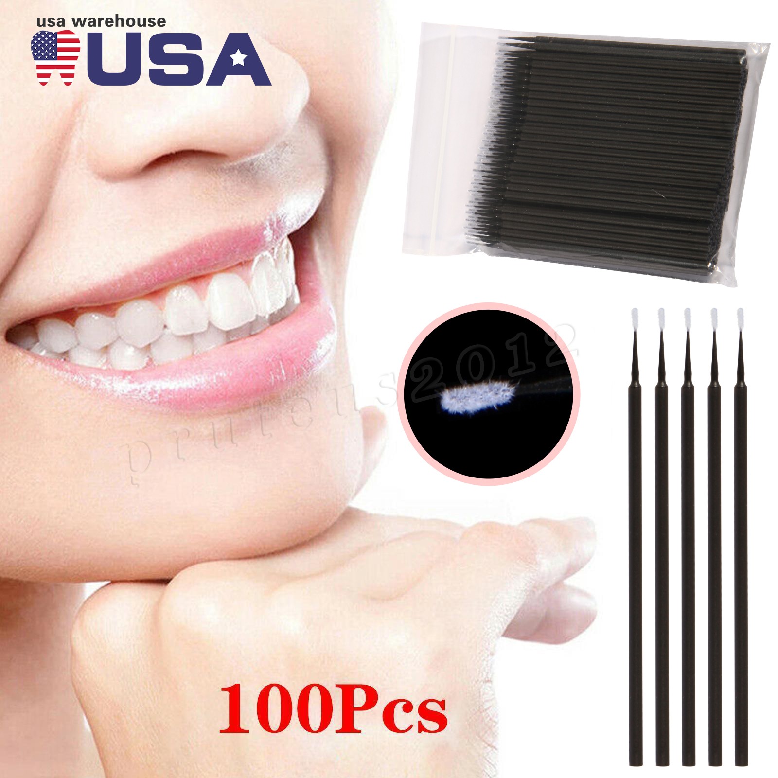 NEW Dental Microbrush Disposable Applicators Tips Micro Brush Cleaning 4Sizes