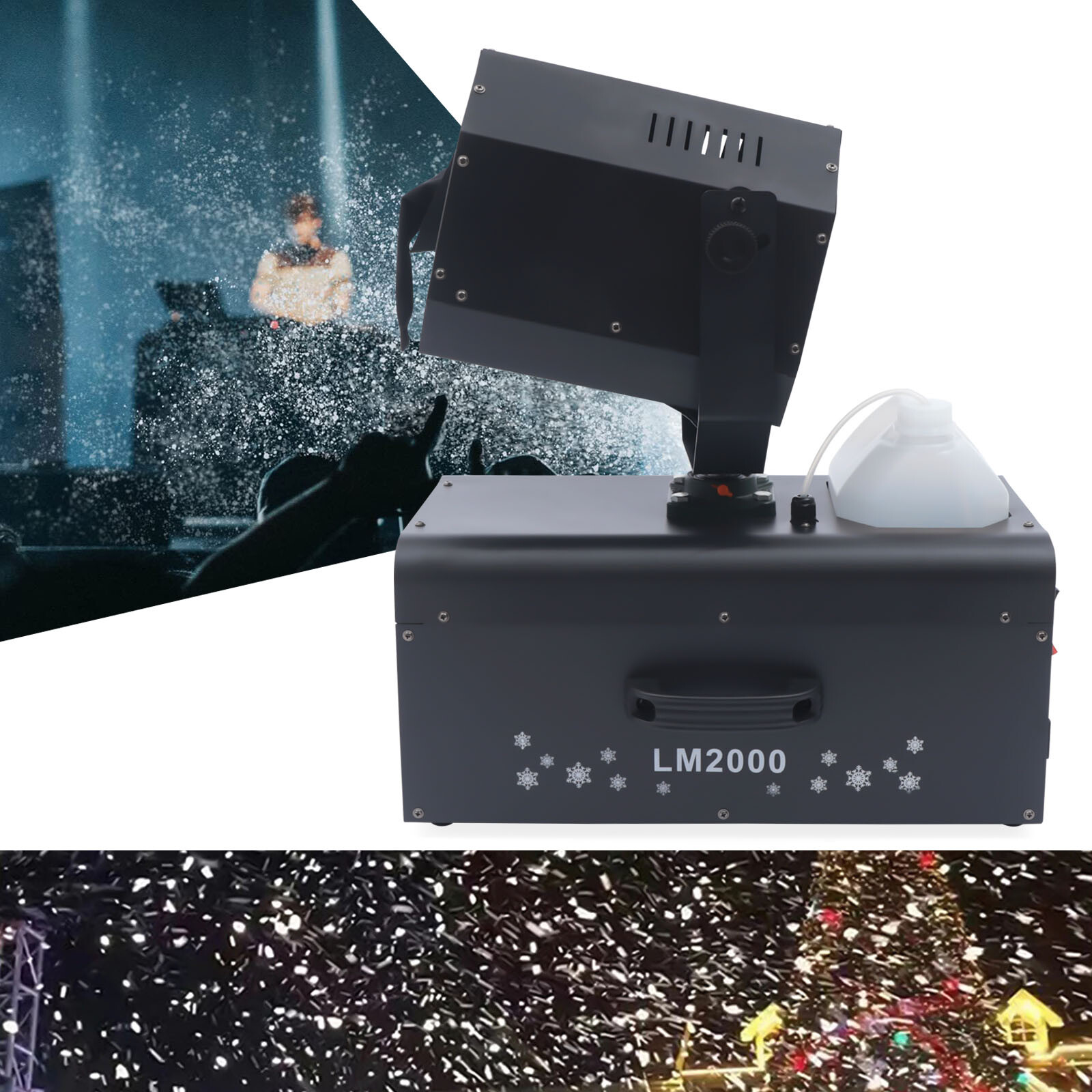 2000W Snow Effect Machine Stage Snow Machines Air Box Packaging For Parties