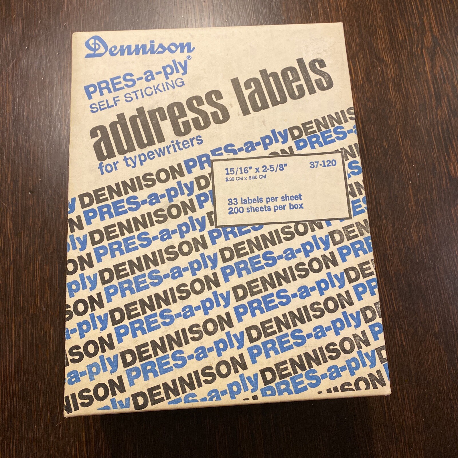 Dennison Self Adhesive Typewriter Address or File Folder Labels 2 5/8" x 15/16"