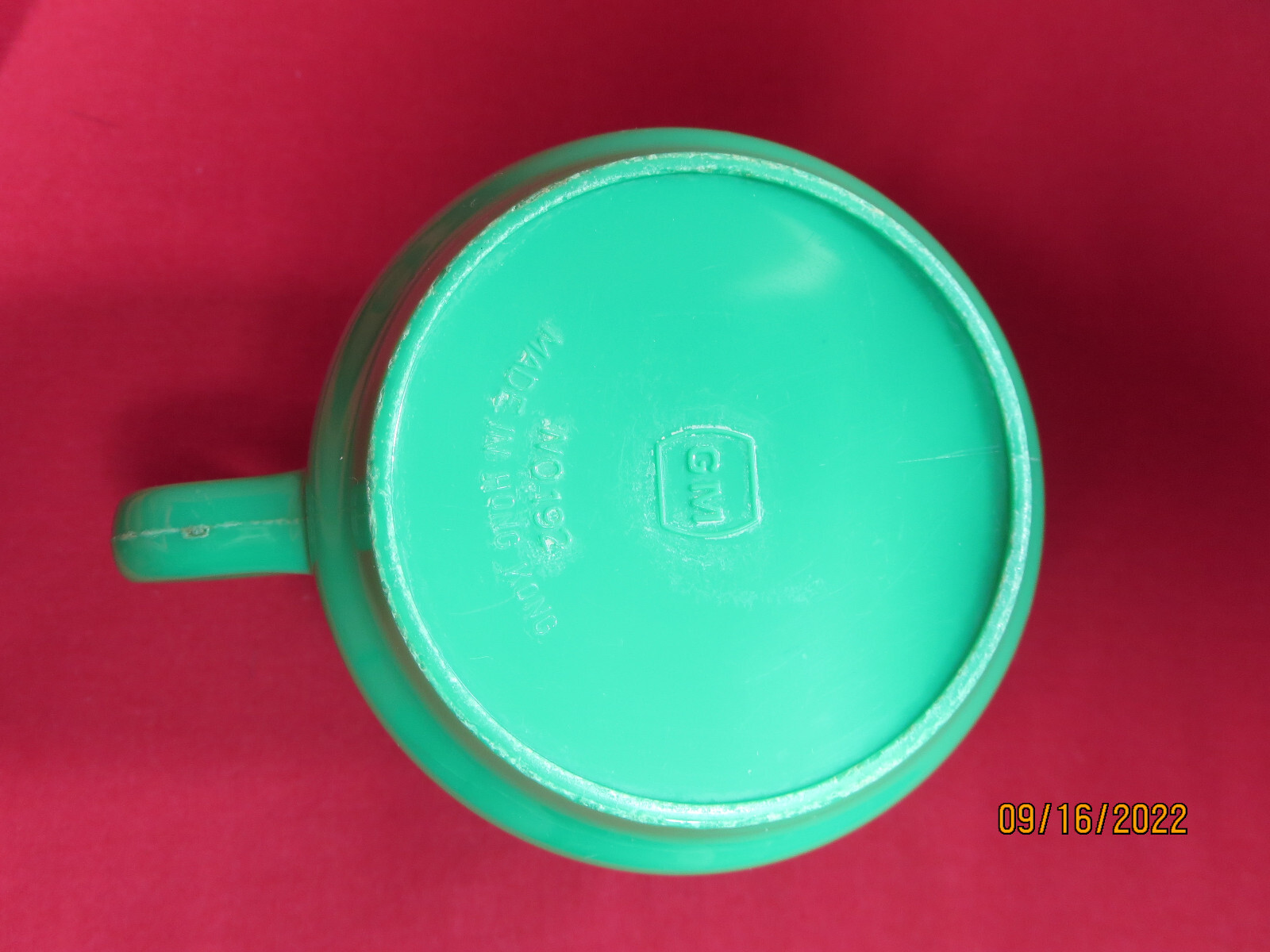 Green Triceratops Plastic Mug