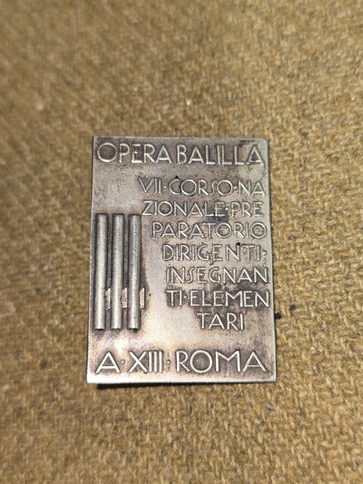 WWII Italian Opera Nazionale Balilla You Organization Pin