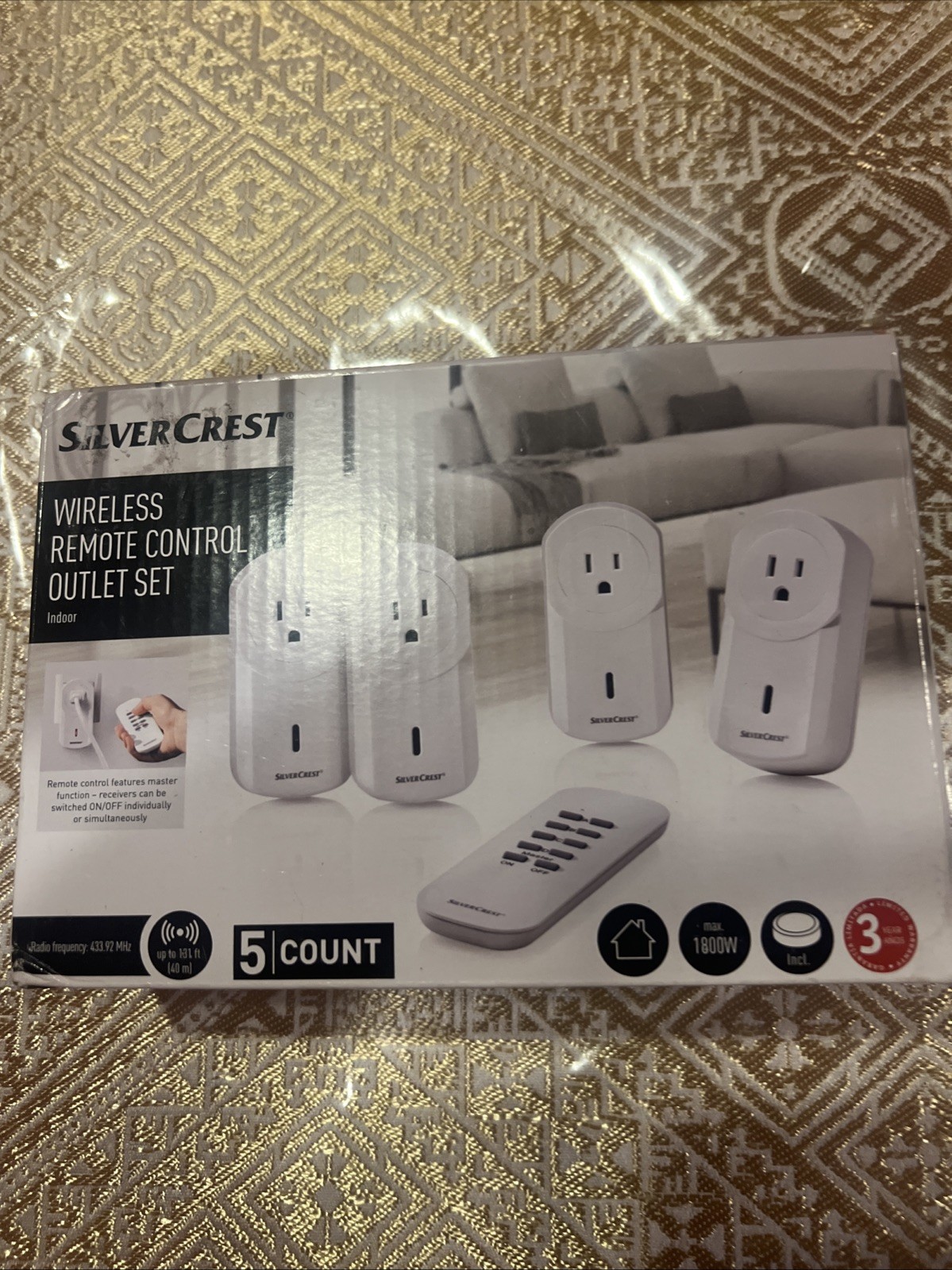 SilverCrest Indoor Wireless Socket Set - Up To 40m Range / 5 Piece Set