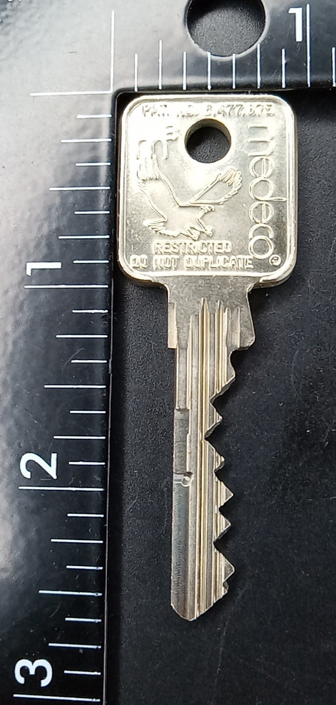 Medeco Key Eagle Collectors Do Not Duplicate DND Security Cut