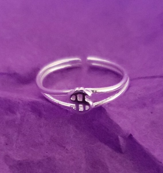 Hand made sterling silver toe ring, plated with pure silver and e-coat.