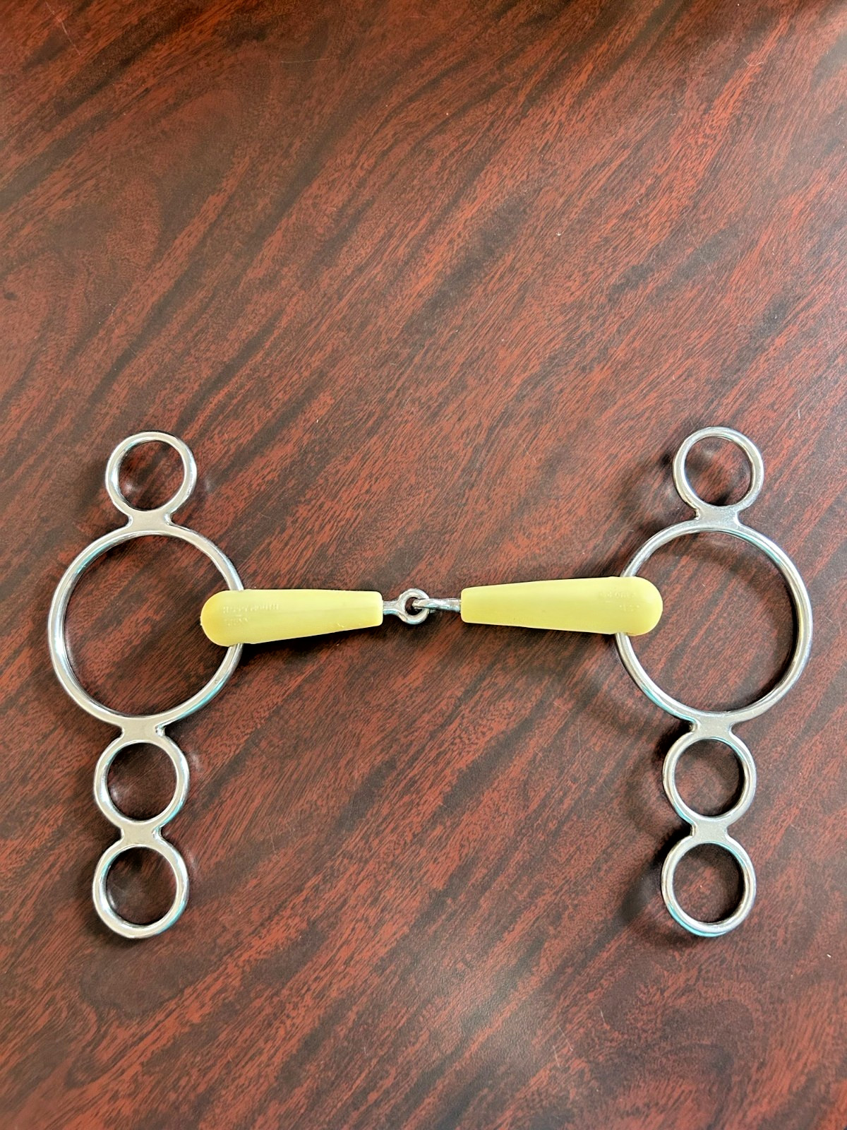 Happy Mouth 3 Ring Jointed Mouth Elevator Horse Bit 5 1/2"