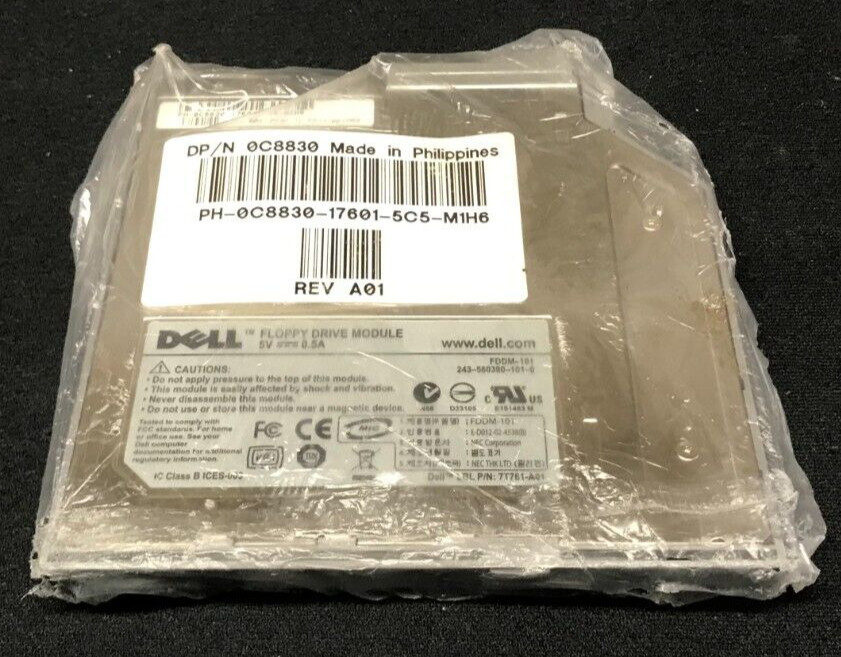 Dell FDDM-101 / 7T761-A01 Latitude 3.5" Floppy Disk Drive Module - NEW