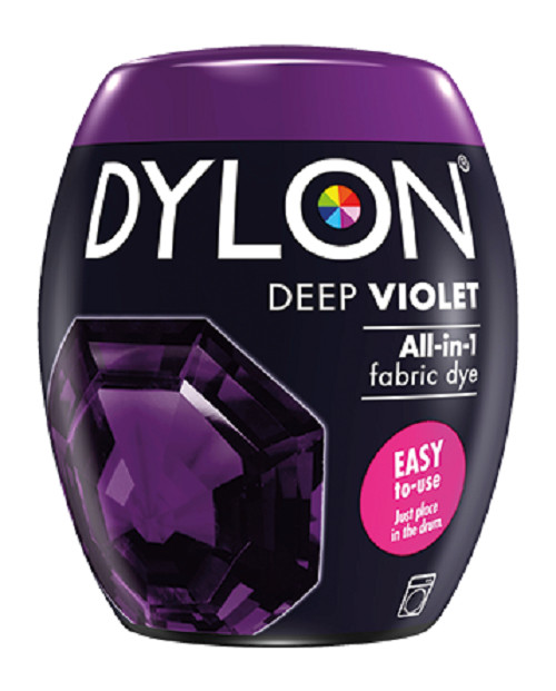 Dylon Deep Violet 30 Machine Fabric Dye Pods Permanent Textile Cloth Dyes 350g