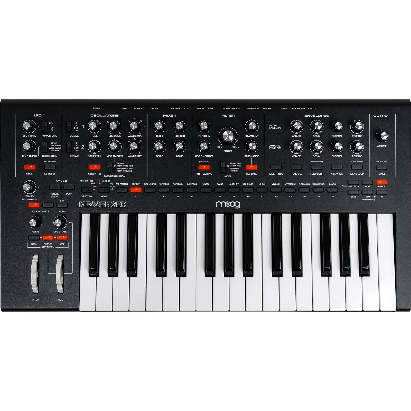 Moog Messenger Monophonic Analog Synthesizer BASIC CABLE KIT