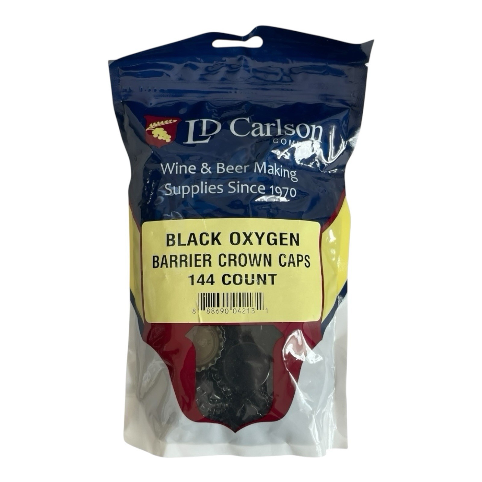 Black Crown Bottle Caps 26mm Pry Off 144 Pack Oxygen Scavenger Liner New