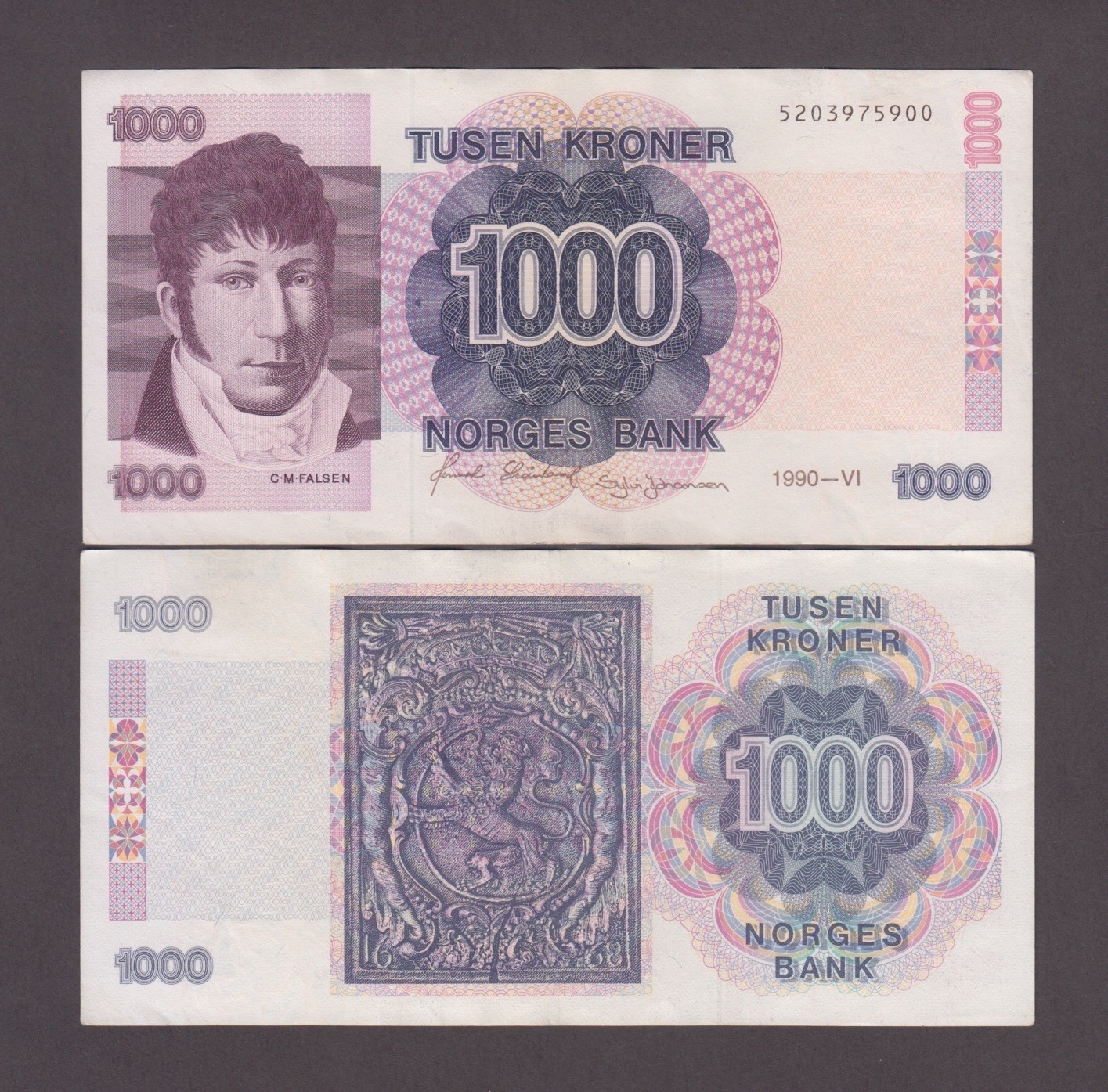NORWAY P.45a  1000 KRONER  VF  WE COMBINE  2512
