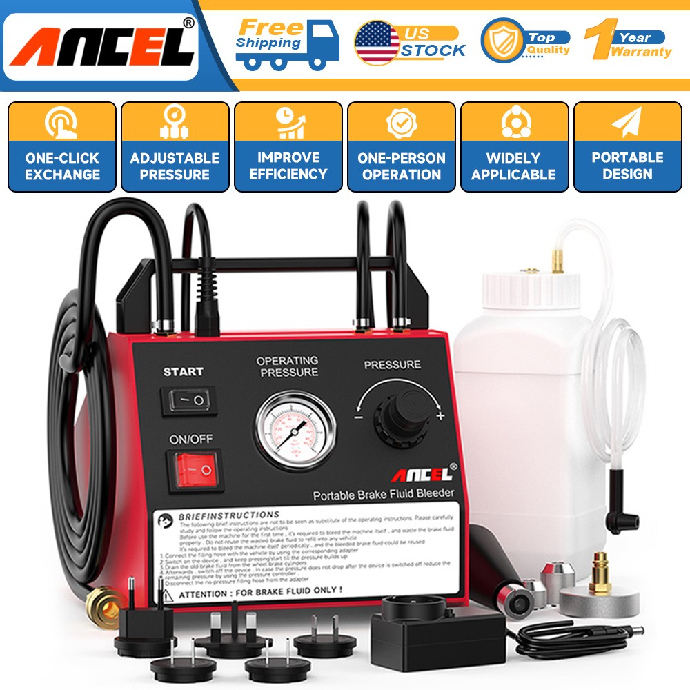 ANCEL BR2000 Brake Fluid Exchange Machine Auto Master Cylinder Brake Bleeder Kit