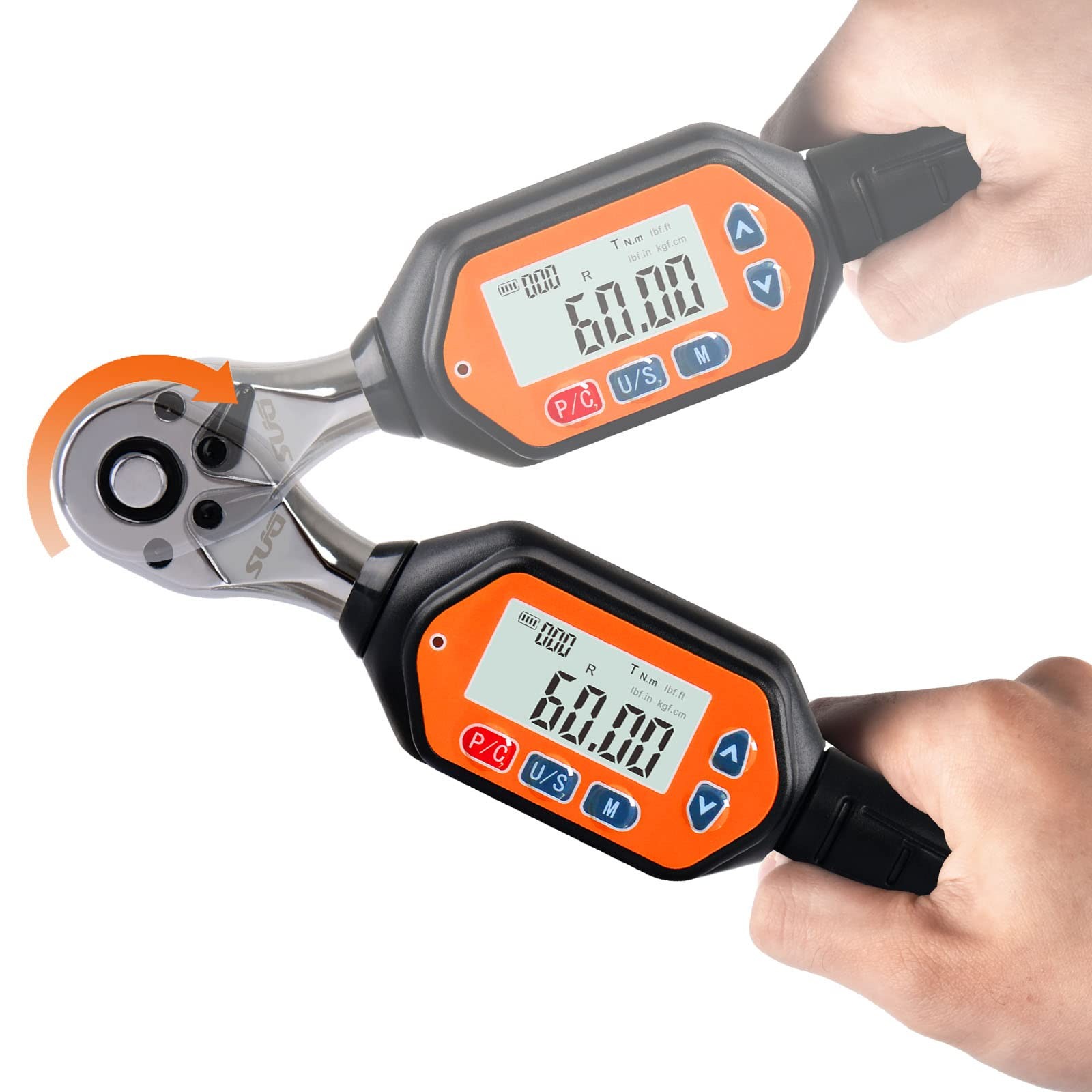 New Best SUG Mini Digital Torque Wrench 3/8-Inch 1.33-44.25 ft-lbs/1.8-60 Nm
