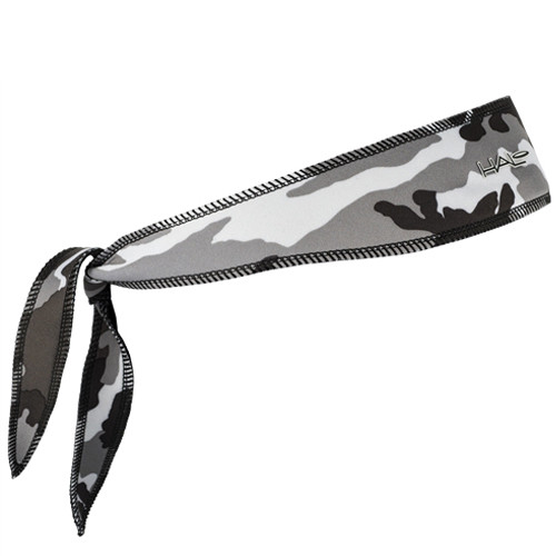 Halo Headband Sweatband Tie Version - Camo Gray
