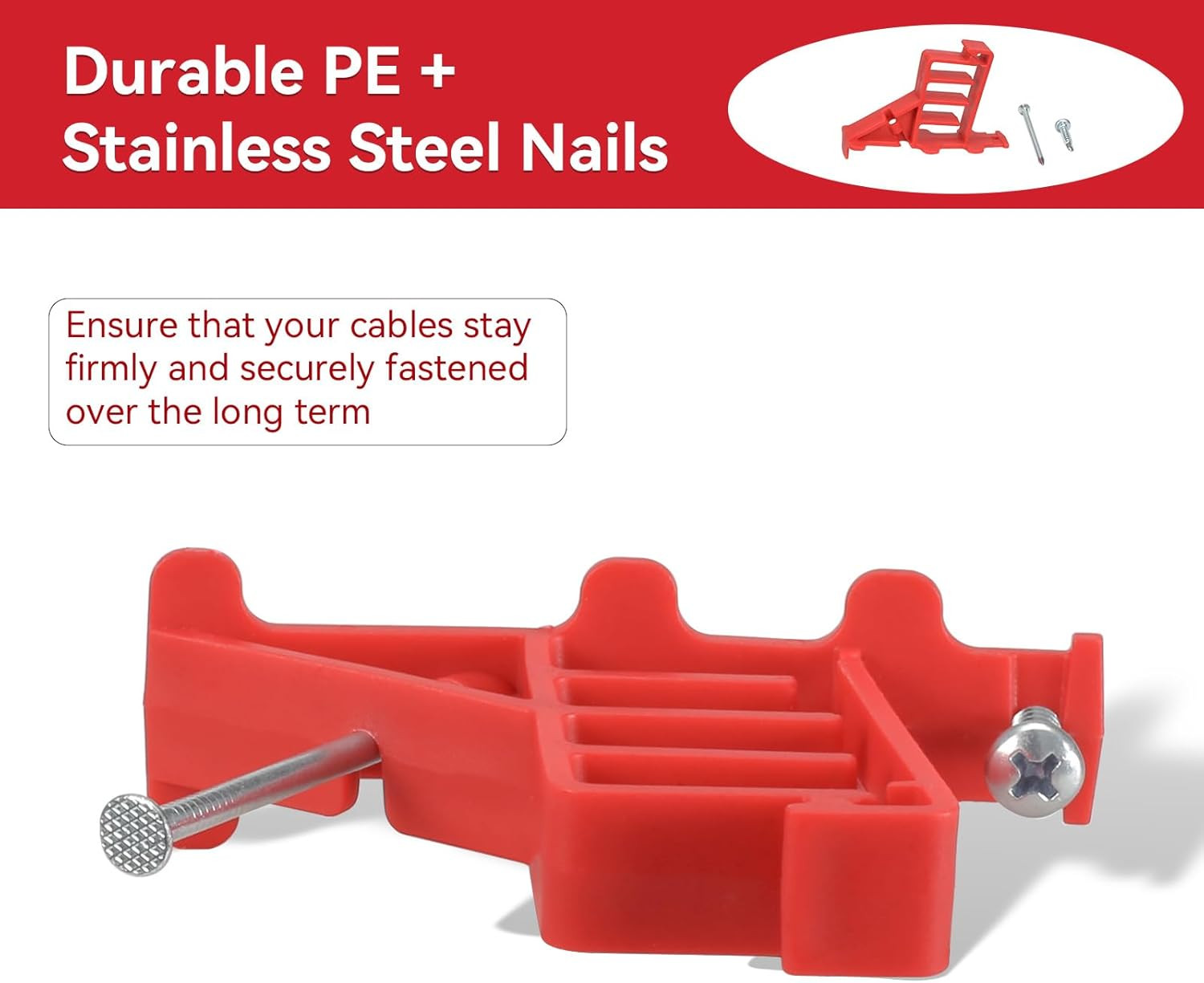 Multi Cable Staples for Romex Clips, Plastic Electrical Wire Stackers, Secures R