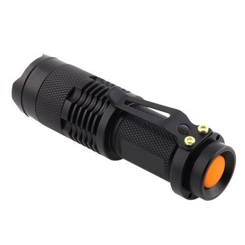 Scalable Red Flashlight, 3 Mode Red Beam, Long Range - Black