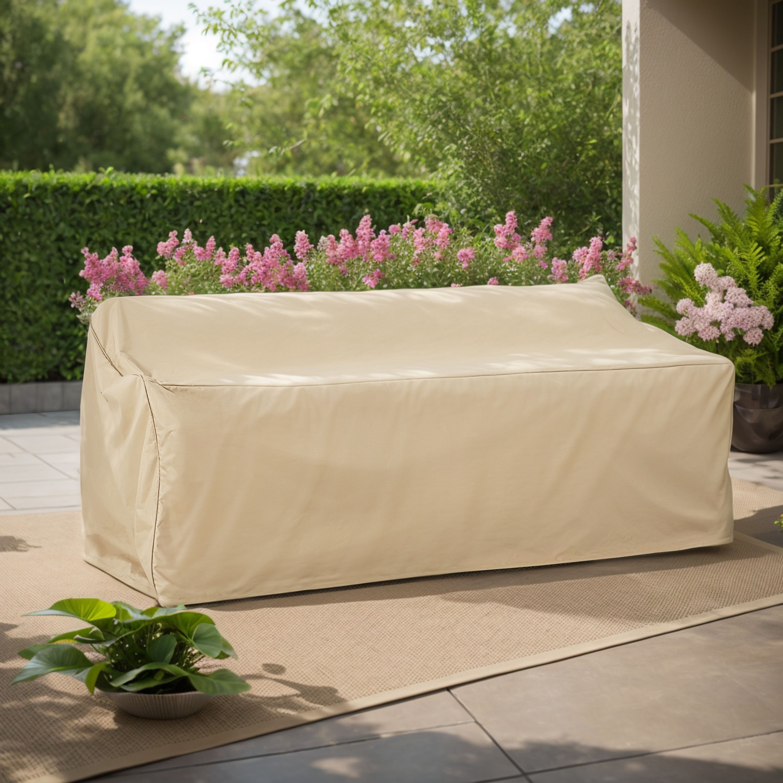 3-Seater Patio Sofa Cover, Waterproof Windproof UV Protection, Outdoor Furniture
