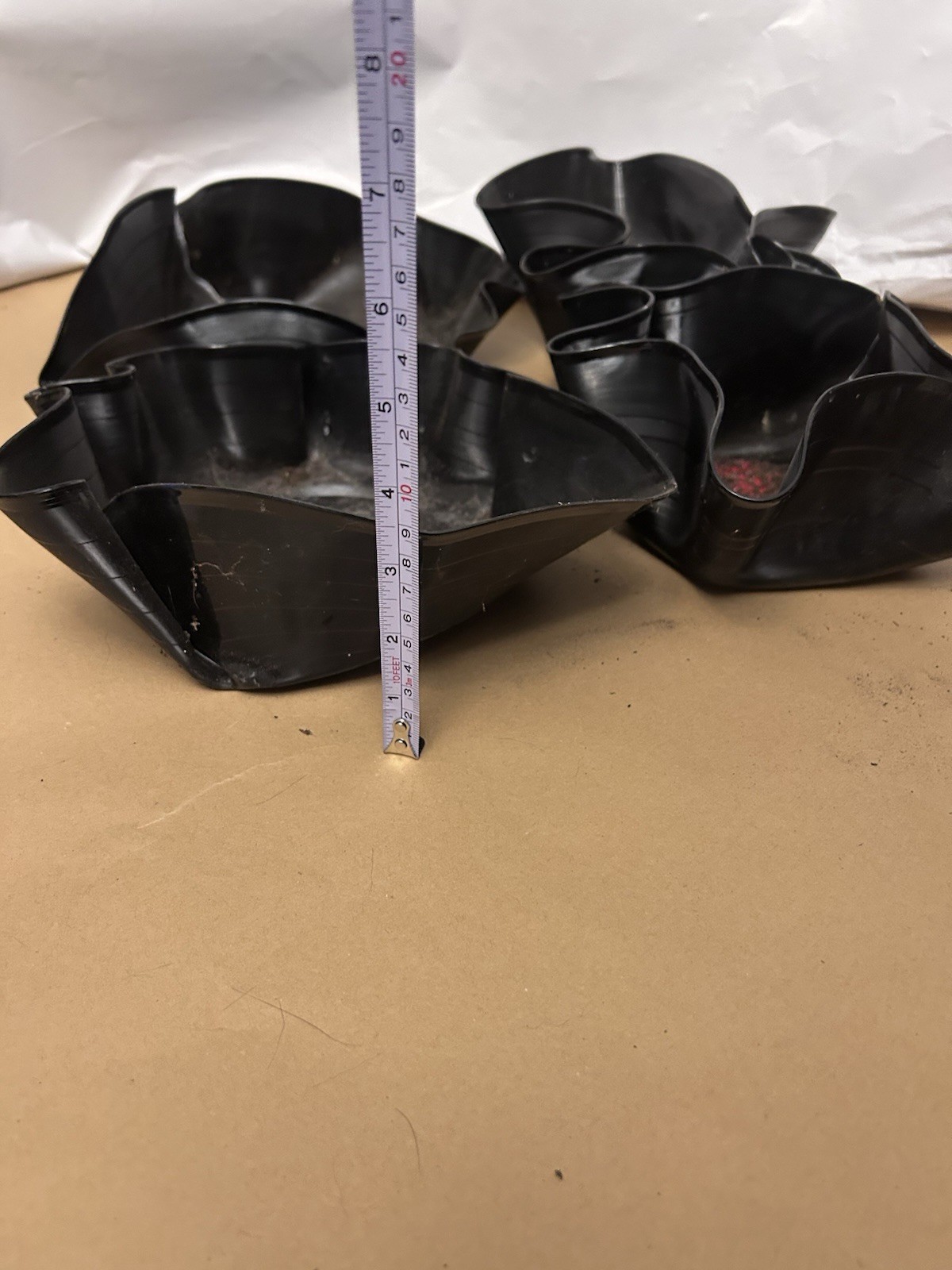 Handmade melted record/vinyl used for planter x4 VTG