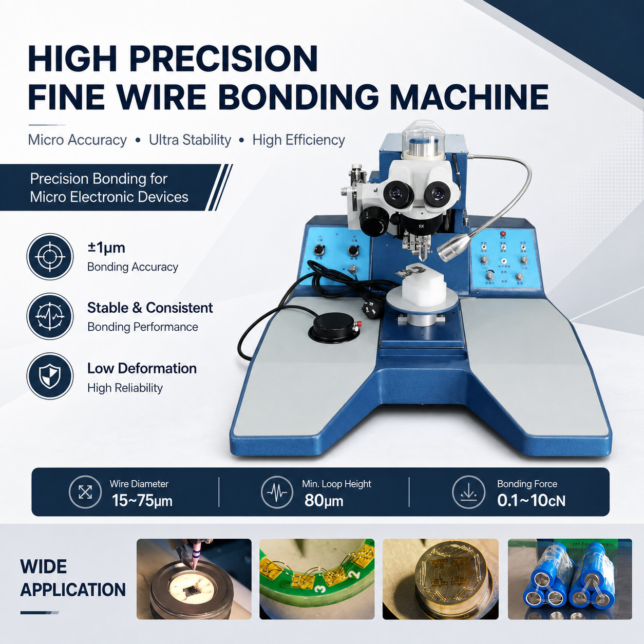 Semi-automatic Aluminum Wedge Wire Bonder