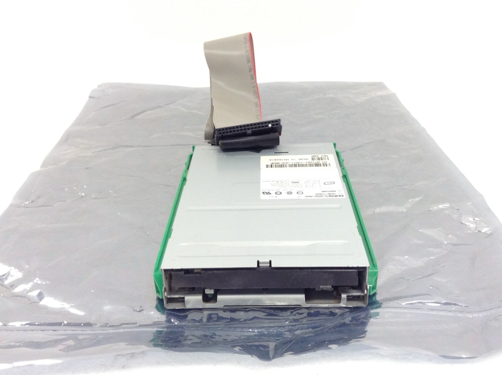 TEAC FD-235HG 3.5" Floppy Drive 1.44MB 193077C628 w/Ribbon Cable, Rails WORKS