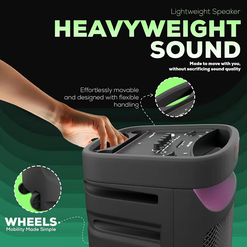 All-in-One 1000W Karaoke Speaker Wireless Mic TWS Bluetooth