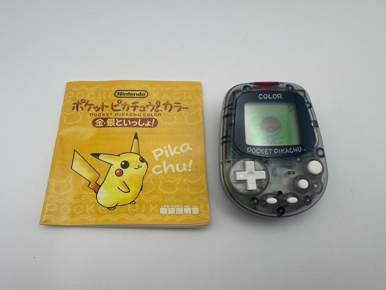 Pocket Pikachu Color  &Clear  Pedometer Pokemon  Manual Japan Tested IR Untested