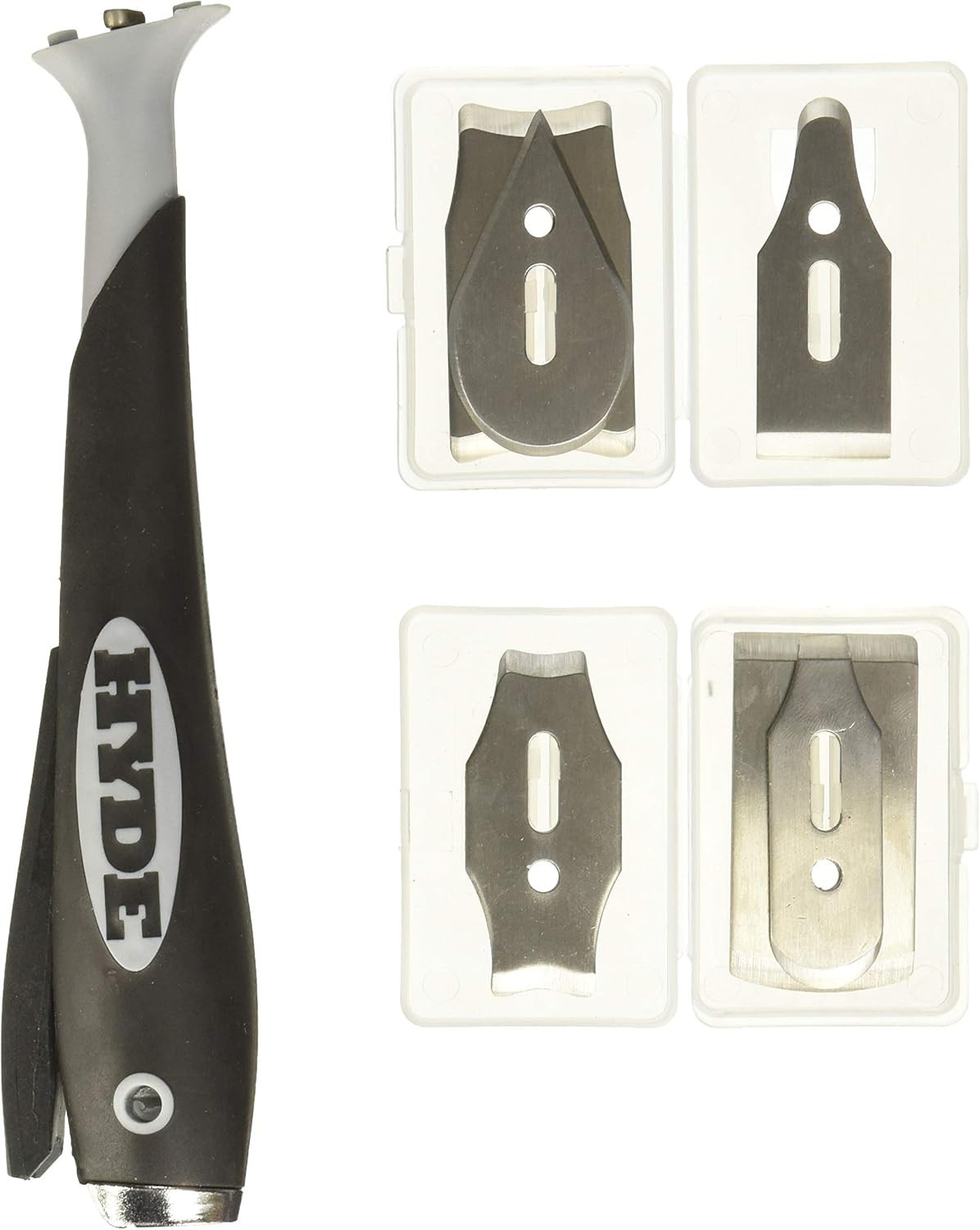 Multicolor Contour Scraper with 6 Changeable Blades for Effortless Paint Removal