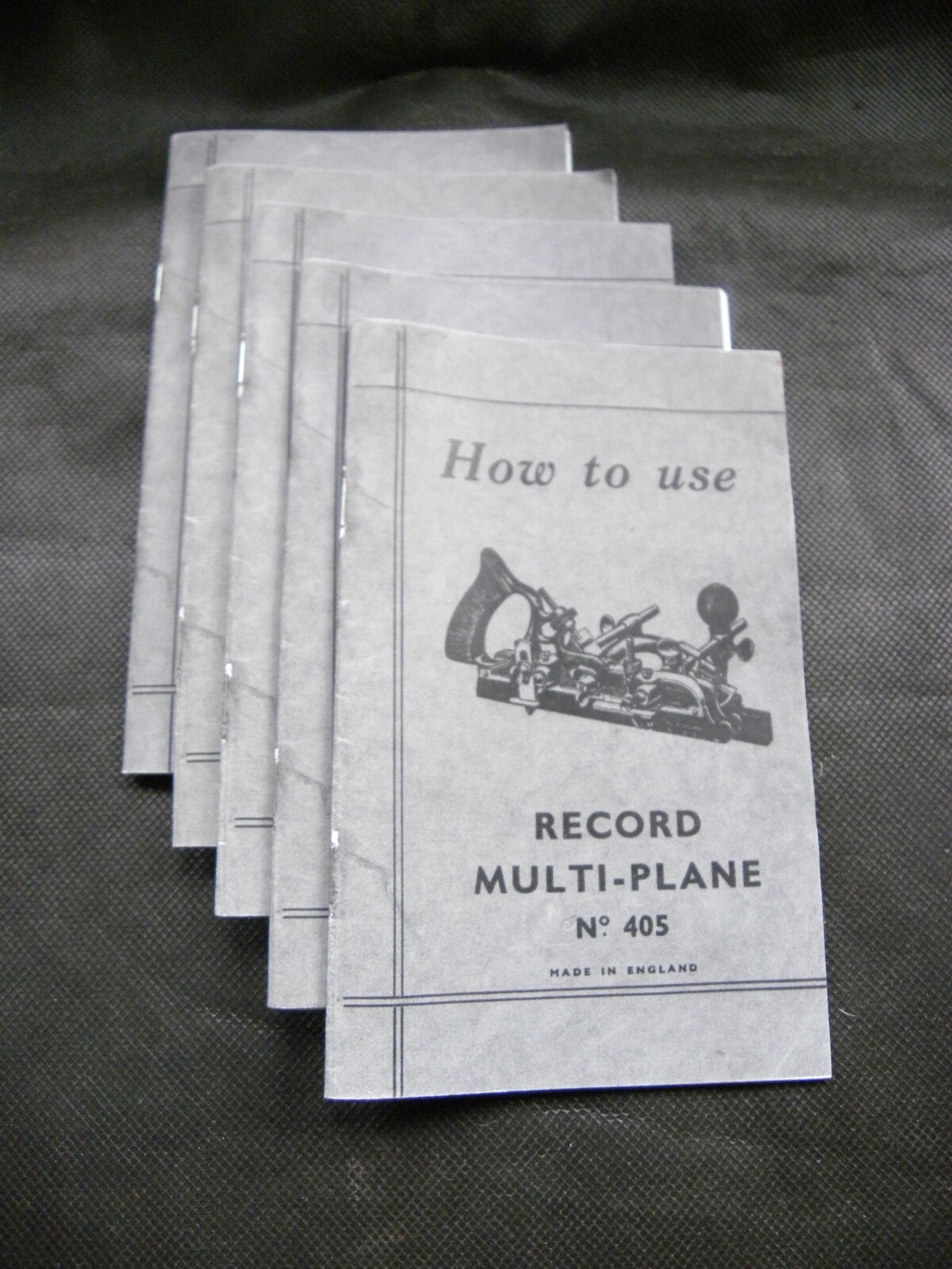 Copy Record No  405 Multi- Planes Instruction Sheet (527)