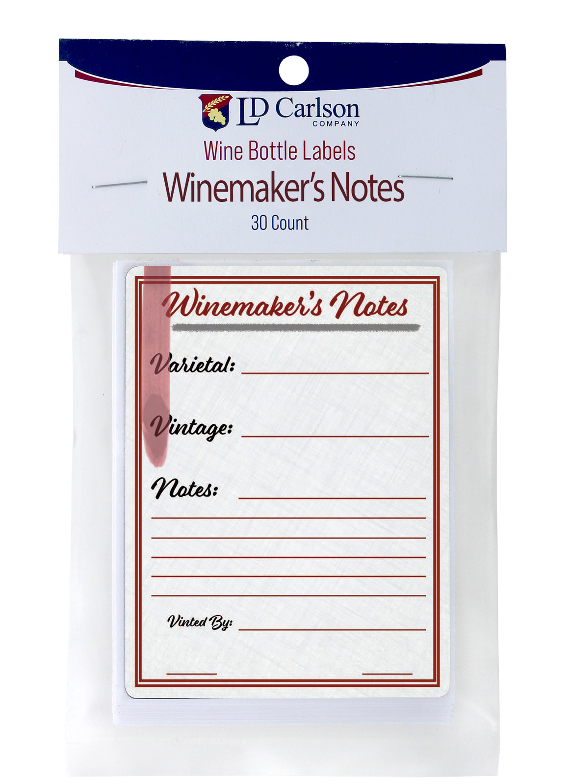 Winemakers Notebook Wine Bottle Labels 30/Pack Mist Collection
